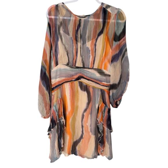 BHLDN by Anthropologie Dawn Mini Dress Womens Large V-Neck Boho Ruffle Flowy NEW - Picture 3 of 6